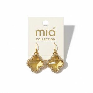 Mia Collection NWT Dual Sided Clover Earrings